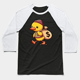 robber duck cartoon Baseball T-Shirt